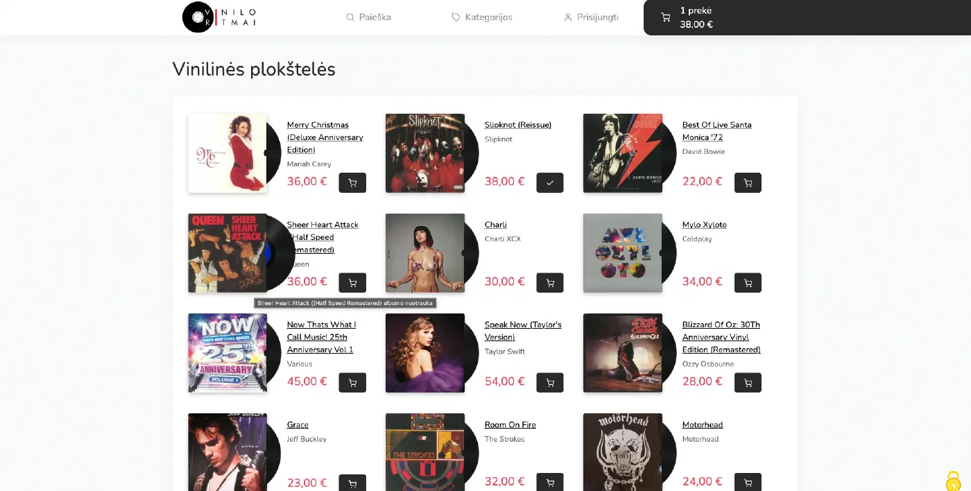 Vinilo ritmai ekrano nuotrauka